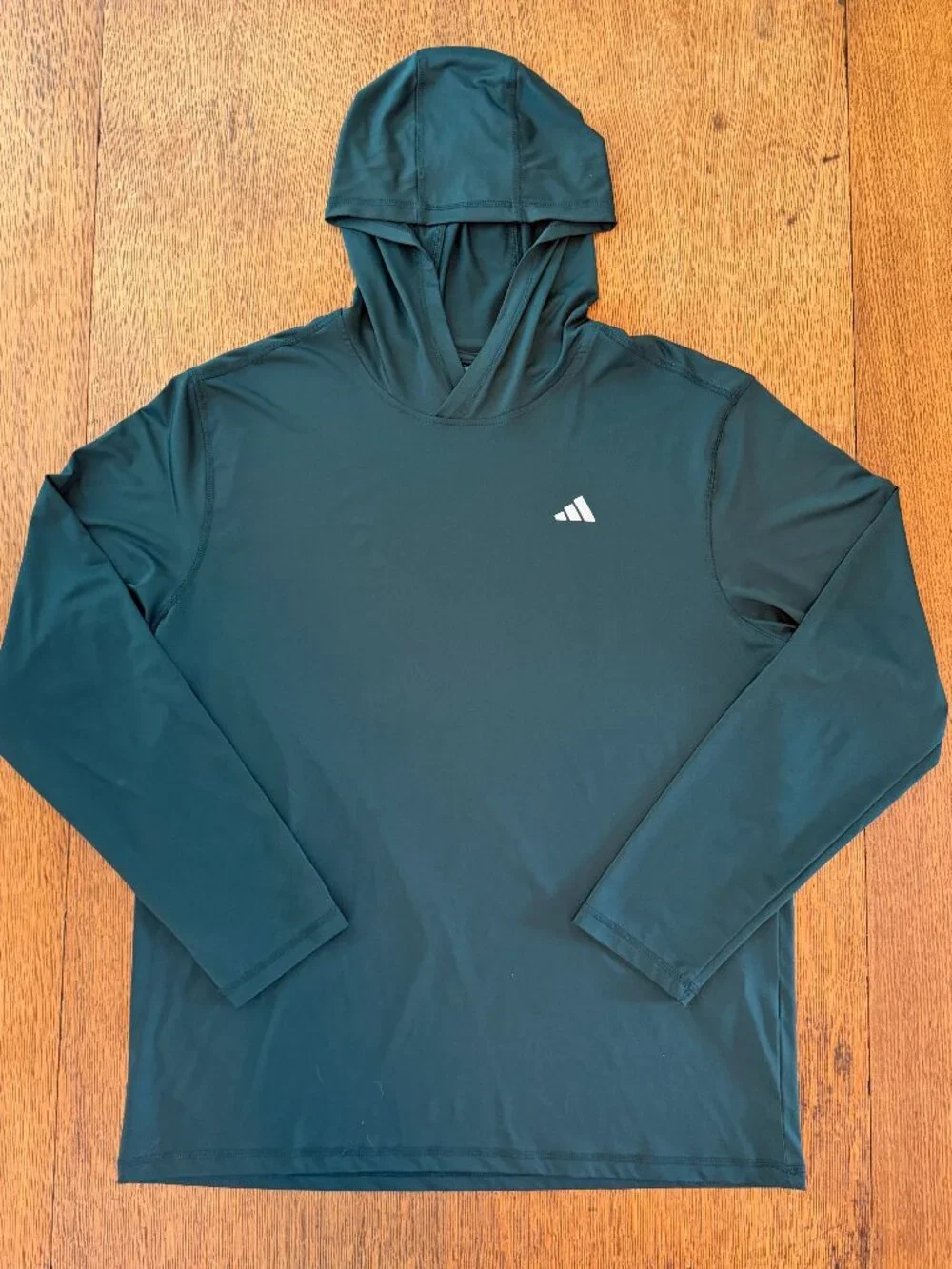 Adidas Men's Long Sleeve Lightweight Sweatshirt - Large, Dark Green